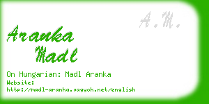 aranka madl business card